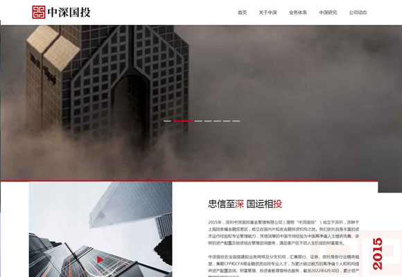 深圳中深国投基金管理有限公司网站建设项目